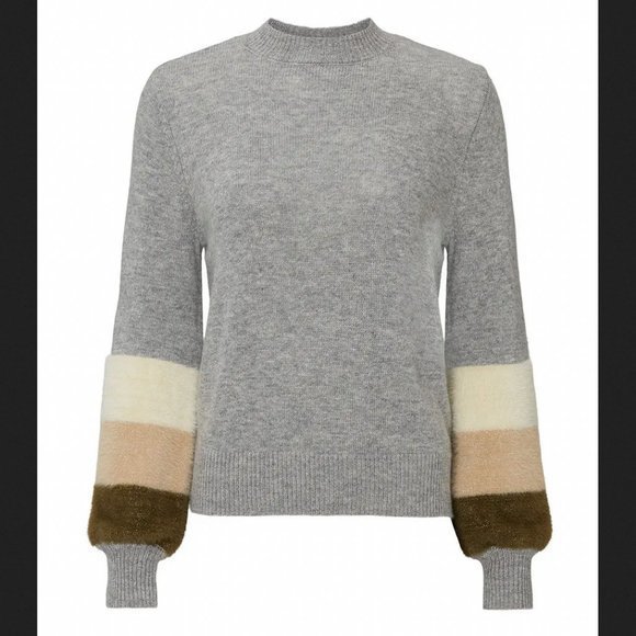 Cupcakes & Cashmere Drew Sweater Colorblock Soft Fuzzy Sz Small - Picture 6 of 14